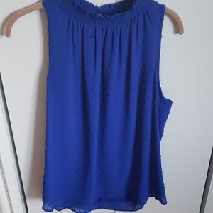 Swiss dot overlay blouse